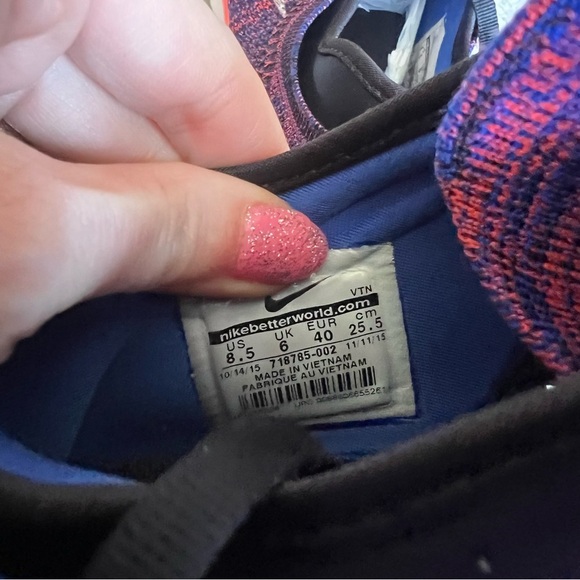 Women's Nike Free 5.0 TR Fit 4 Print Training Sneaker Purple White Coral Shoes - Picture 9 of 9